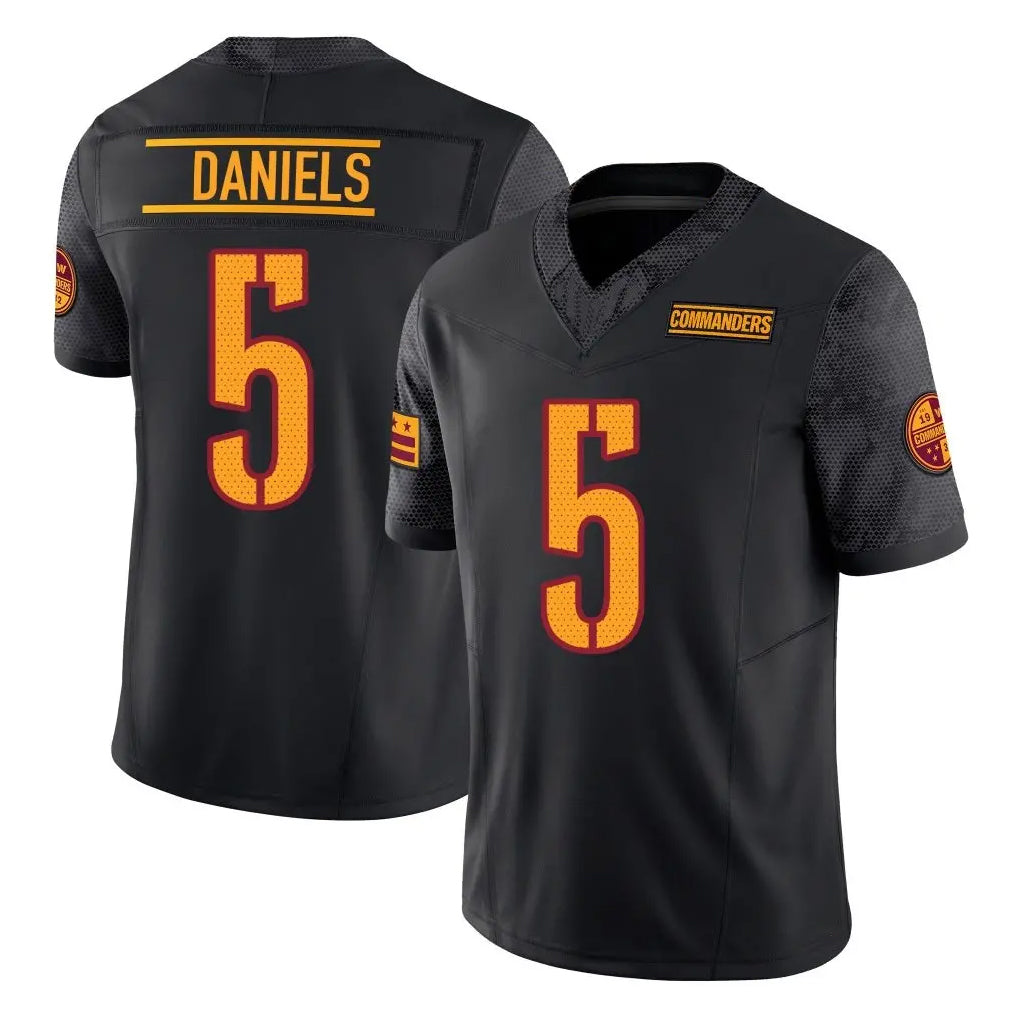 W.Commanders #5 Jayden Daniels Player Black Limited Vapor F.U.S.E. Home Game BALCE Stitched Jerseys