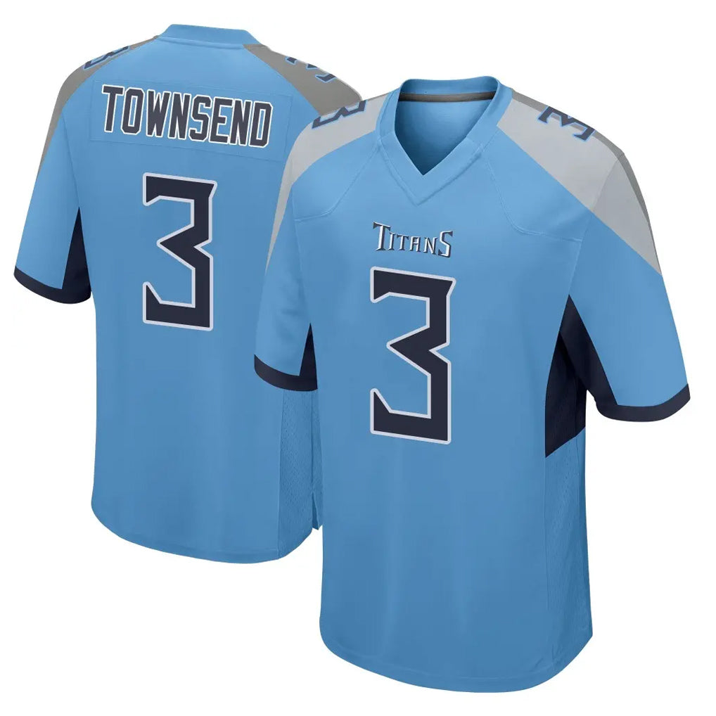 T.Titans #3 Tommy Townsend Player Light Blue Home Game BALCE Stitched Jerseys