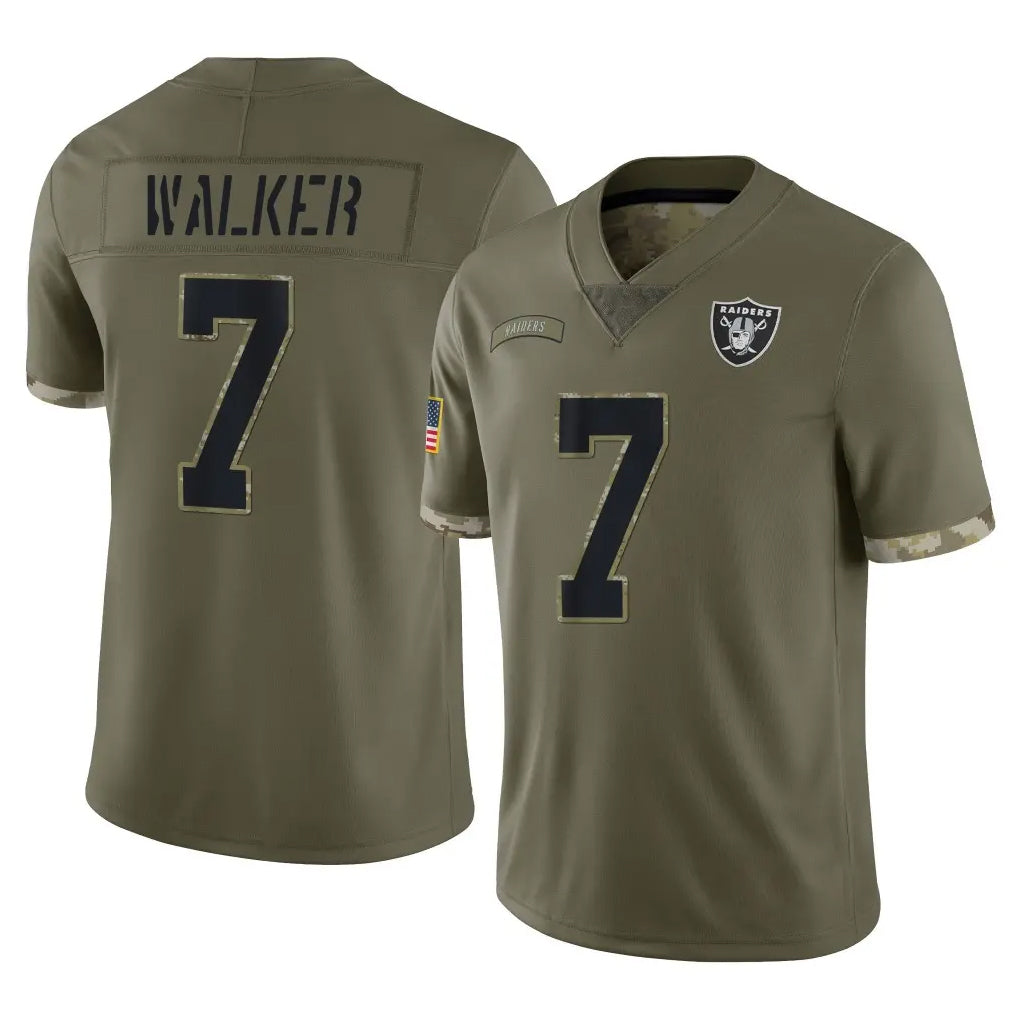 LV.Raiders #7 Quay Walker Player Olive Salute To Service Limited BALCE Stitched Jerseys