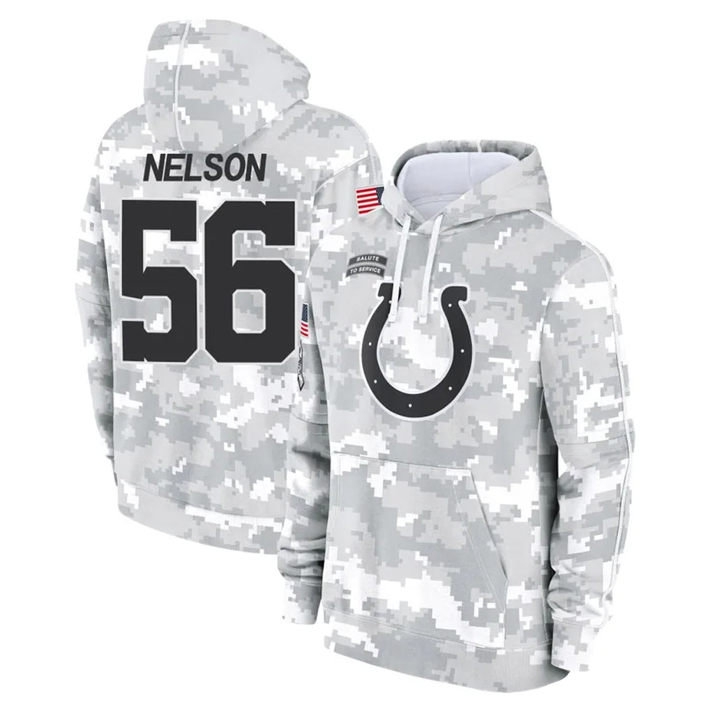 IN.Colts #56 Quenton Nelson Player Arctic Camo Salute to Service Hoodies Limited Game BALCE Stitched Jerseys