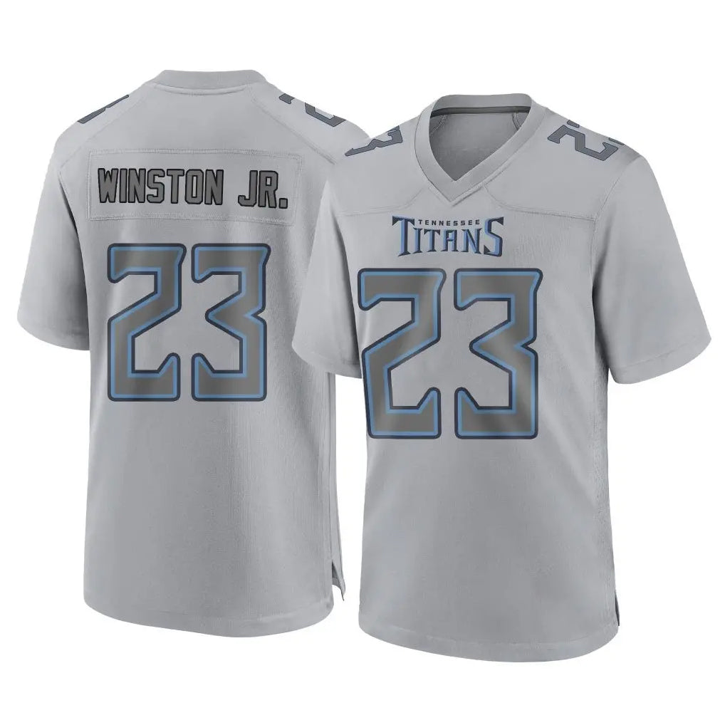 T.Titans #23 Kevin Winston Jr. Player Gray Atmosphere Fashion Home Game BALCE Stitched Jerseys