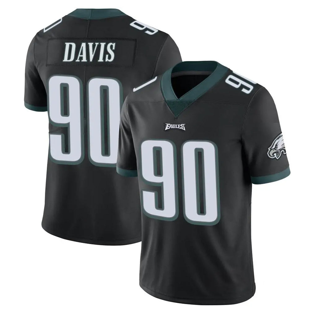 P.Eagles #90 Jordan Davis Player Black Limited Vapor Untouchable Home Game BALCE Stitched Jerseys