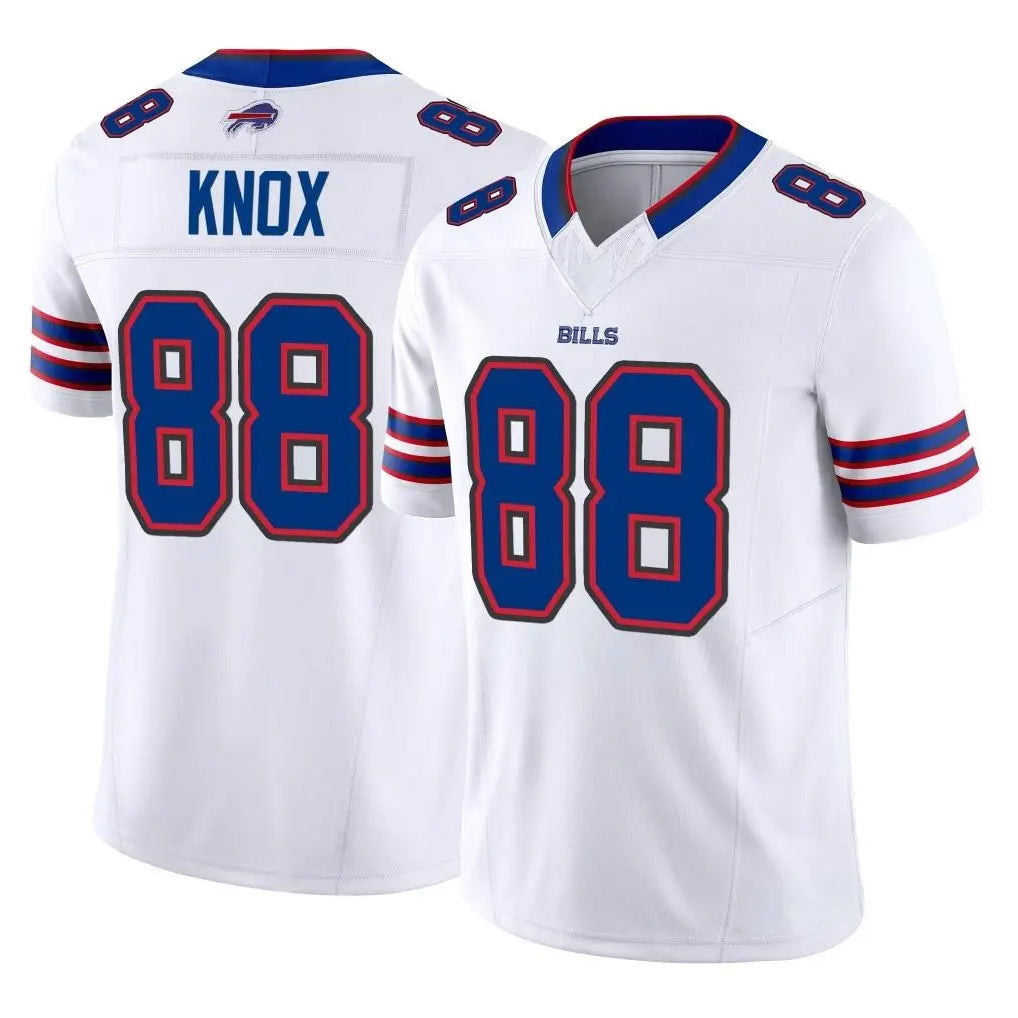B.Bills #88 Dawson Knox Player White Vapor F.U.S.E. Limited Home Game BALCE Stitched Jerseys