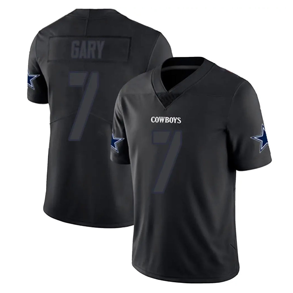 D.Cowboys #7 Rashan Gary Player Black Impact Limited Home Game BALCE Stitched Jerseys