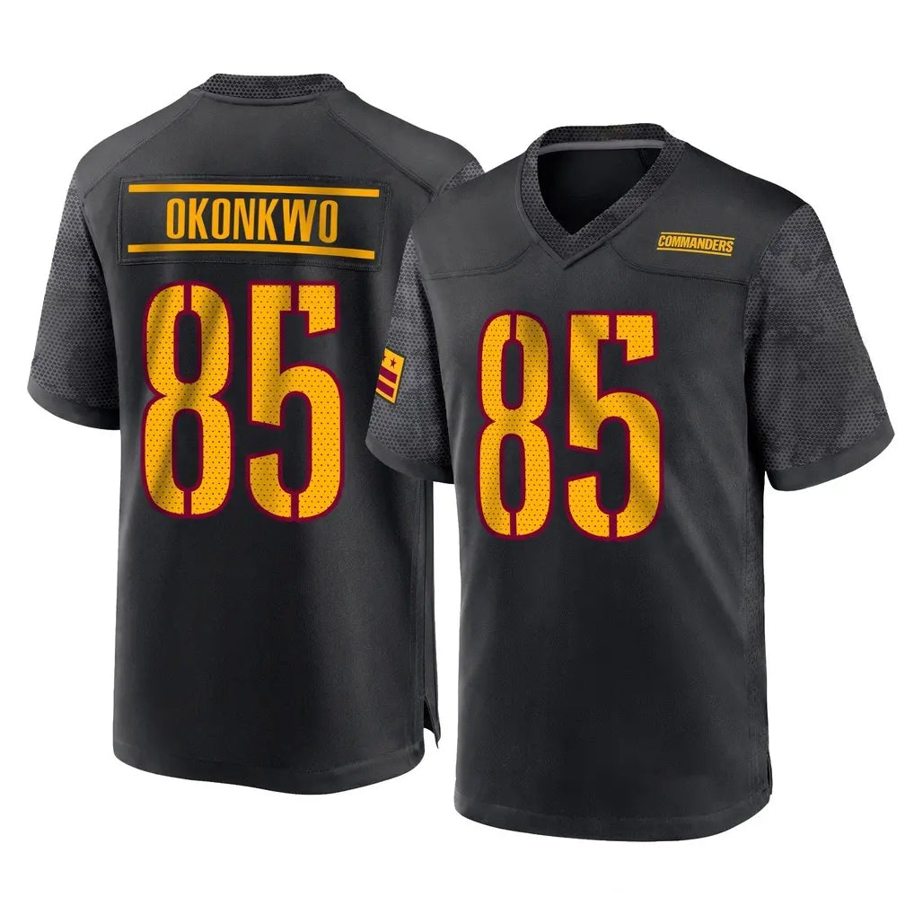 W.Commanders #85 Chig Okonkwo Player Black Home Game BALCE Stitched Jerseys