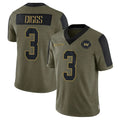 W.Commanders #3 Stefon Diggs Player Olive Salute To Service Limited Game BALCE Stitched Jerseys