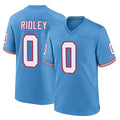 T.Titans #0 Calvin Ridley Player Light Blue Oilers Throwback Home Game BALCE Stitched Jerseys