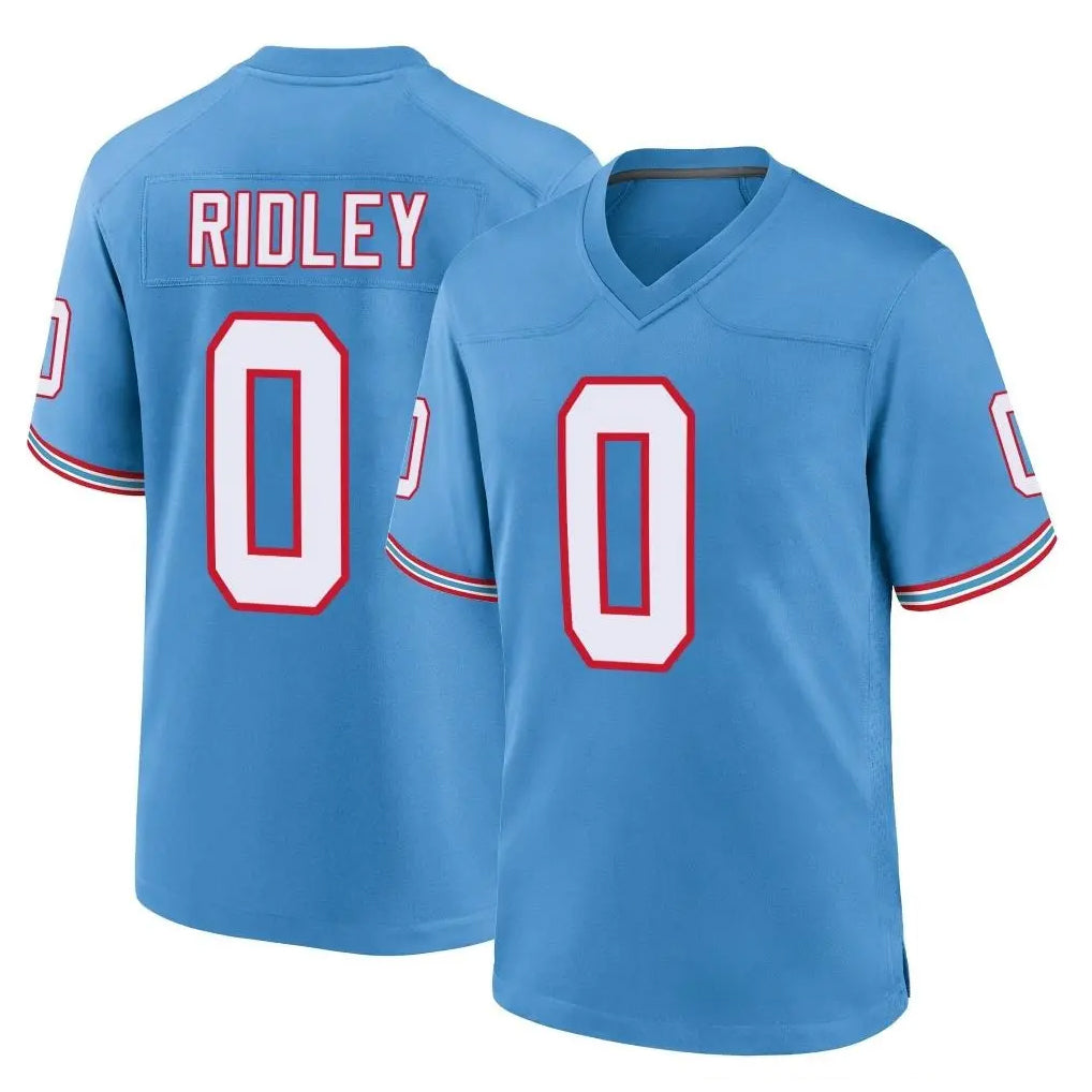T.Titans #0 Calvin Ridley Player Light Blue Oilers Throwback Home Game BALCE Stitched Jerseys