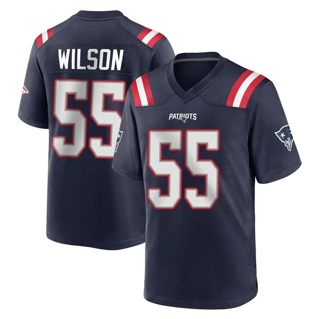 NE.Patriots #55 Jared Wilson Player Navy Home Game BALCE Stitched Jerseys