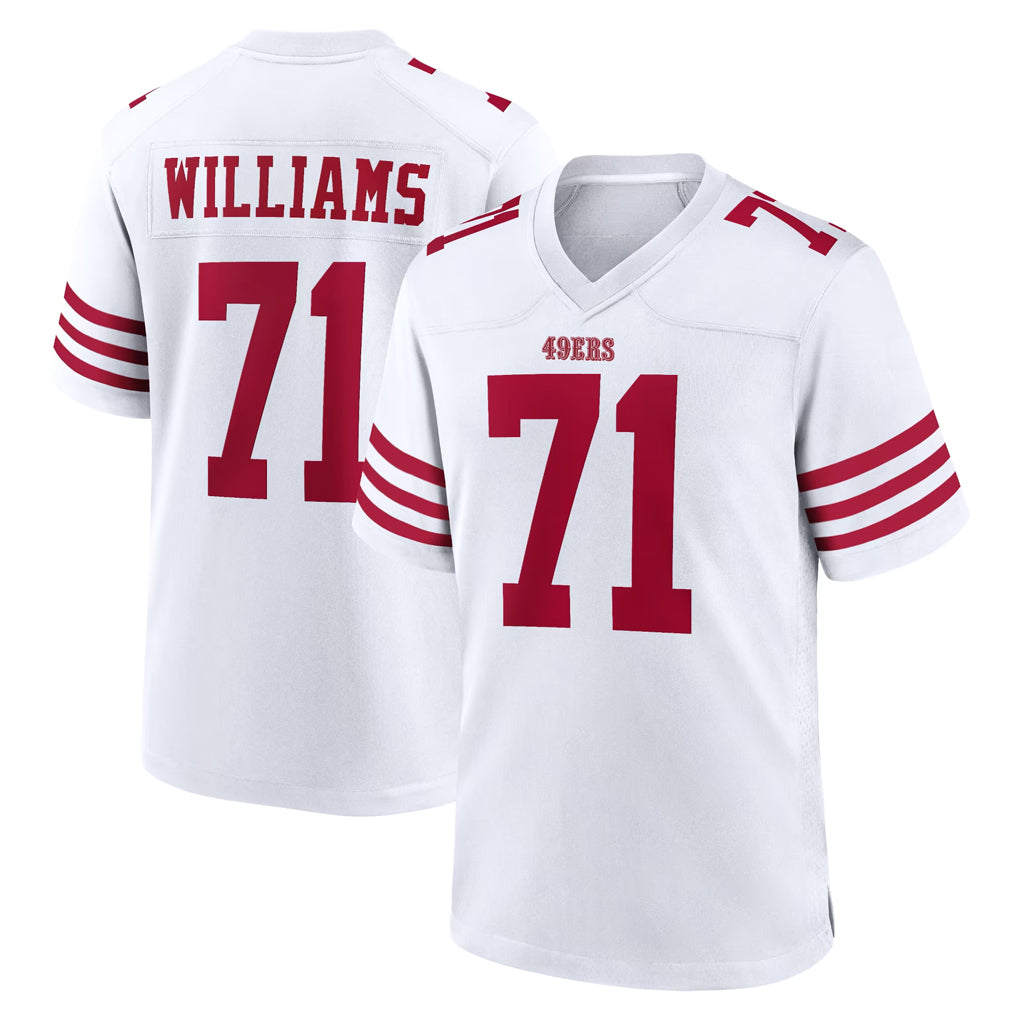 SF.49ers #71 Trent Williams Player White Game Home BALCE Stitched Jerseys