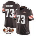 C.Browns #73 Joe Thomas Player Brown Vapor F.U.S.E. Limited Home Game BALCE Stitched Jerseys