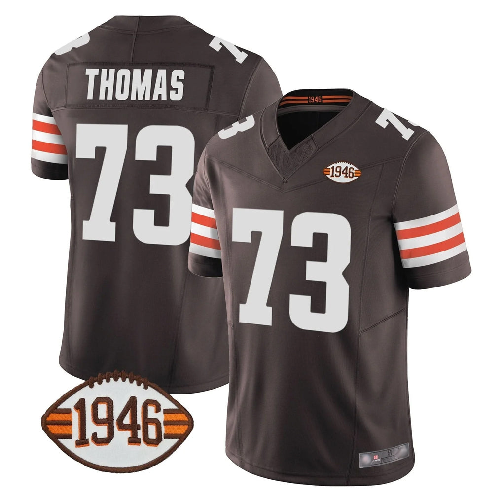 C.Browns #73 Joe Thomas Player Brown Vapor F.U.S.E. Limited Home Game BALCE Stitched Jerseys