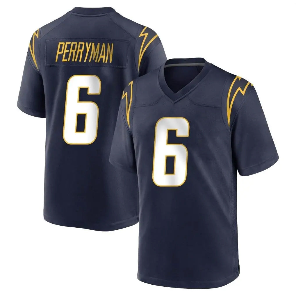LA.Chargers #6 Denzel Perryman Player Navy Home Game BALCE Stitched Jerseys