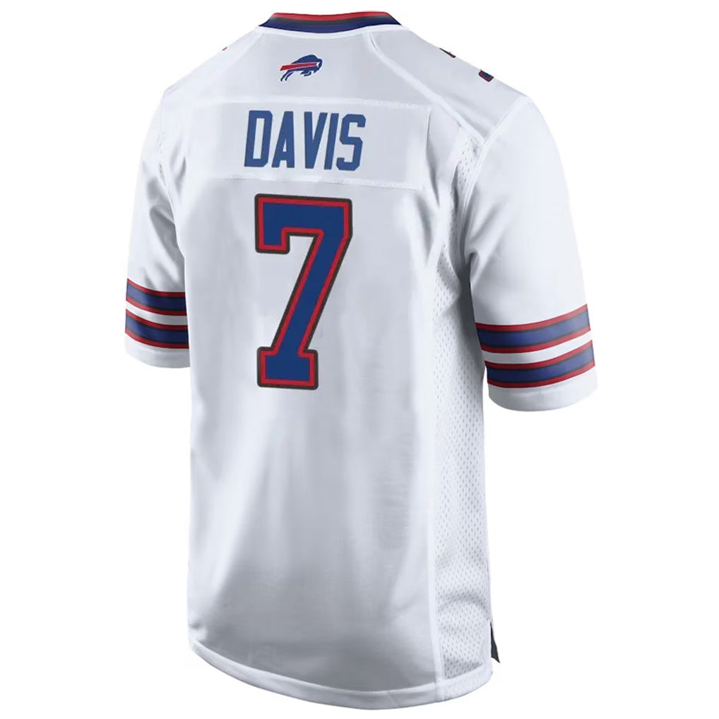 B.Bills #7 Ray Davis Player White Home Game BALCE Stitched Jerseys