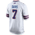 B.Bills #7 Ray Davis Player White Home Game BALCE Stitched Jerseys
