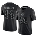 GB.Packers #44 Zaire Franklin Player Black Reflective Limited Home Game BALCE Stitched Jerseys