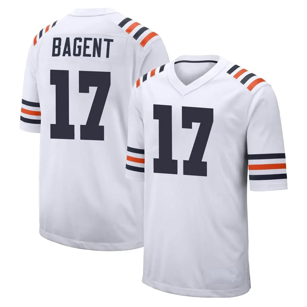 C.Bears #17 Tyson Bagent Player White Classic Home Game BALCE Stitched Jerseys