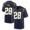 LA.Chargers #28 Kimani Vidal Player Navy Home Game BALCE Stitched Jerseys