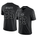 GB.Packers #95 Devonte Wyatt Player Black Reflective Limited Home Game BALCE Stitched Jerseys