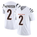 C.Bengals #2 Evan McPherson Player White Vapor F.U.S.E. Limited Home Game BALCE Stitched Jerseys