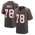 TB.Buccaneers #78 Tristan Wirfs Player Pewter Alternate Home Game BALCE Stitched Jerseys