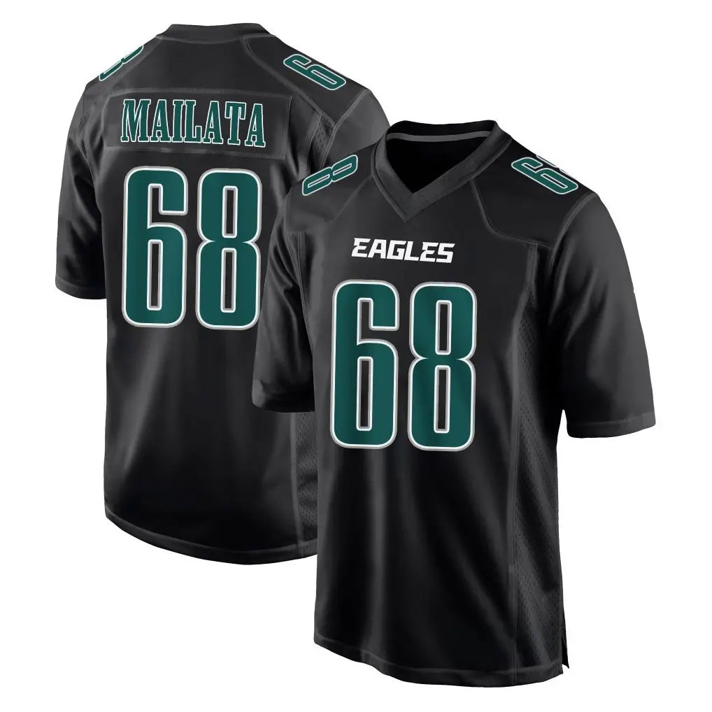 P.Eagles #68 Jordan Mailata Player Carbon Black Fashion Home Game BALCE Stitched Jerseys