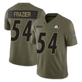 P.Steelers #54 Zach Frazier Player Olive 2025 Salute To Service Limited Home Game BALCE Stitched Jerseys
