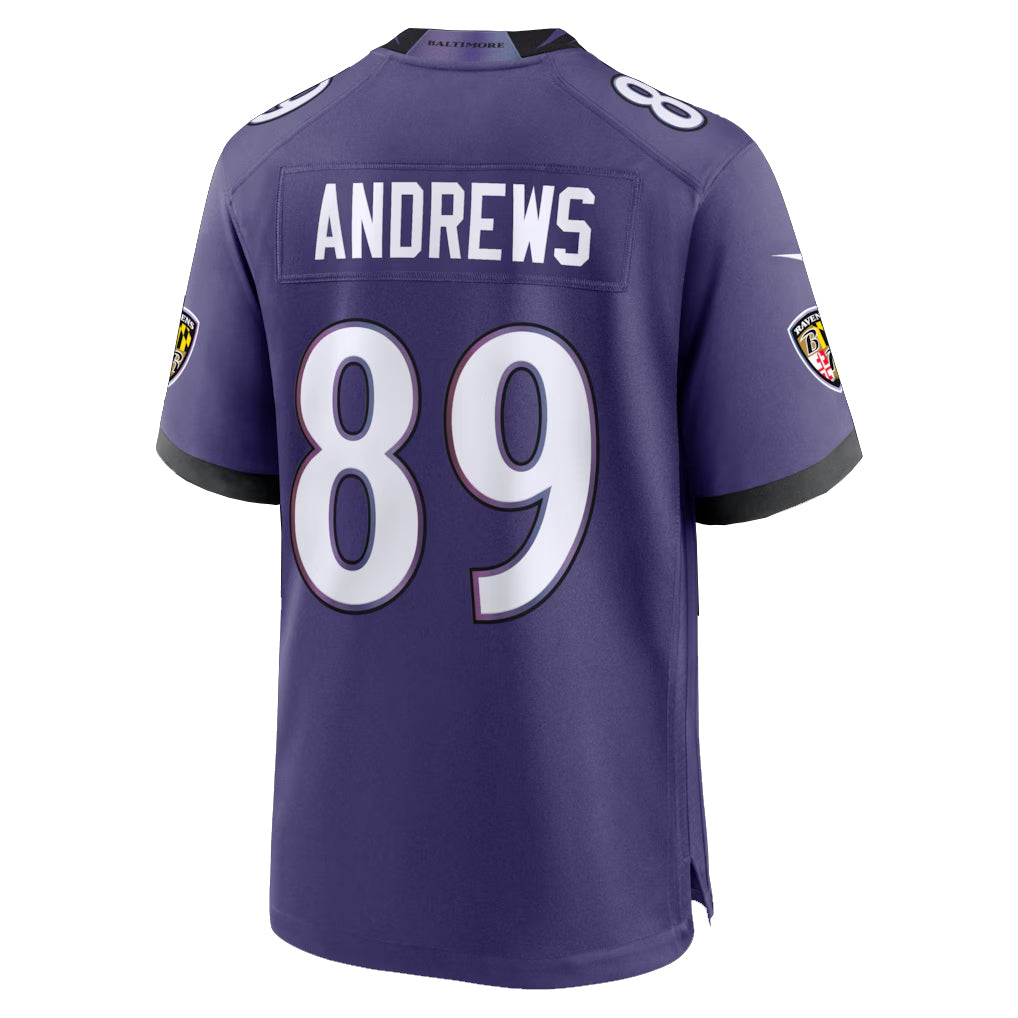 B.Ravens #89 Mark Andrews Player Purple Home Game BALCE Stitched Jerseys