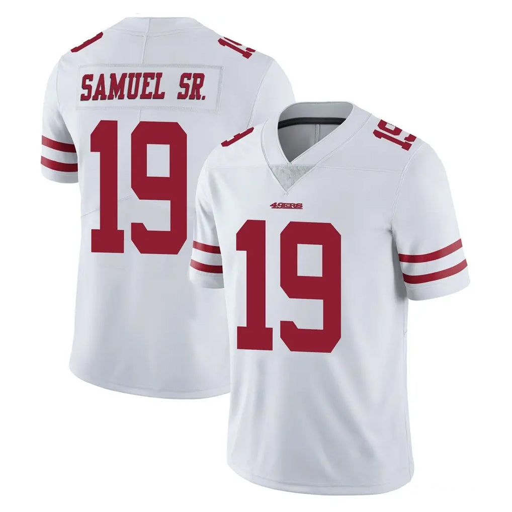SF.49ers #19 Deebo Samuel Sr. Player White Limited Vapor Untouchable Home Game BALCE Stitched Jerseys