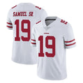 SF.49ers #19 Deebo Samuel Sr. Player White Limited Vapor Untouchable Home Game BALCE Stitched Jerseys