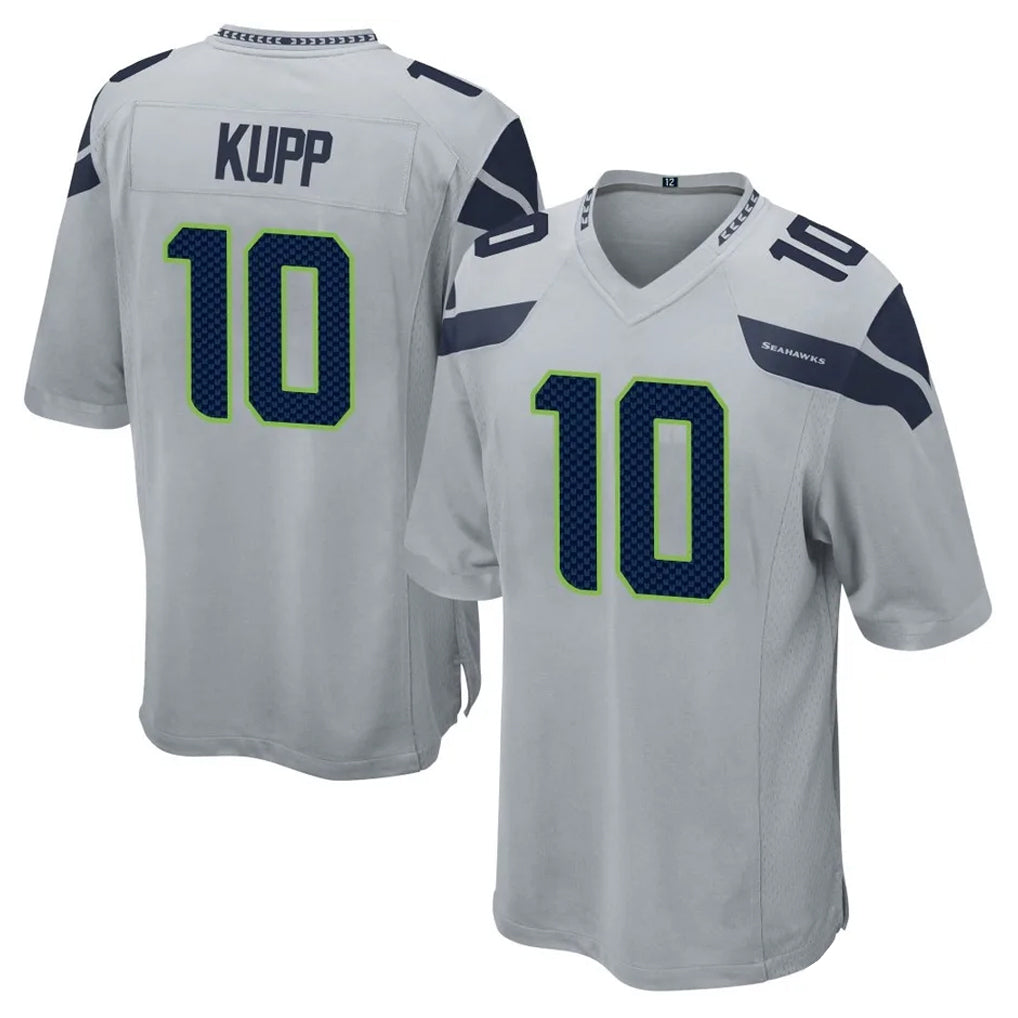S.Seahawks #10 Cooper Kupp Player Gray Home Game BALCE Stitched Jerseys