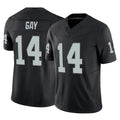 LV.Raiders #14 Matt Gay Player Black Limited Vapor F.U.S.E. Home Game BALCE Stitched Jerseys