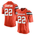 C.Browns #22 Dylan Sampson Player Orange Vapor Limited Home Game BALCE Stitched Jerseys