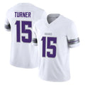M.Vikings #15 Dallas Turner Player White Limited Alternate Vapor F.U.S.E. Home Game BALCE Stitched Jerseys