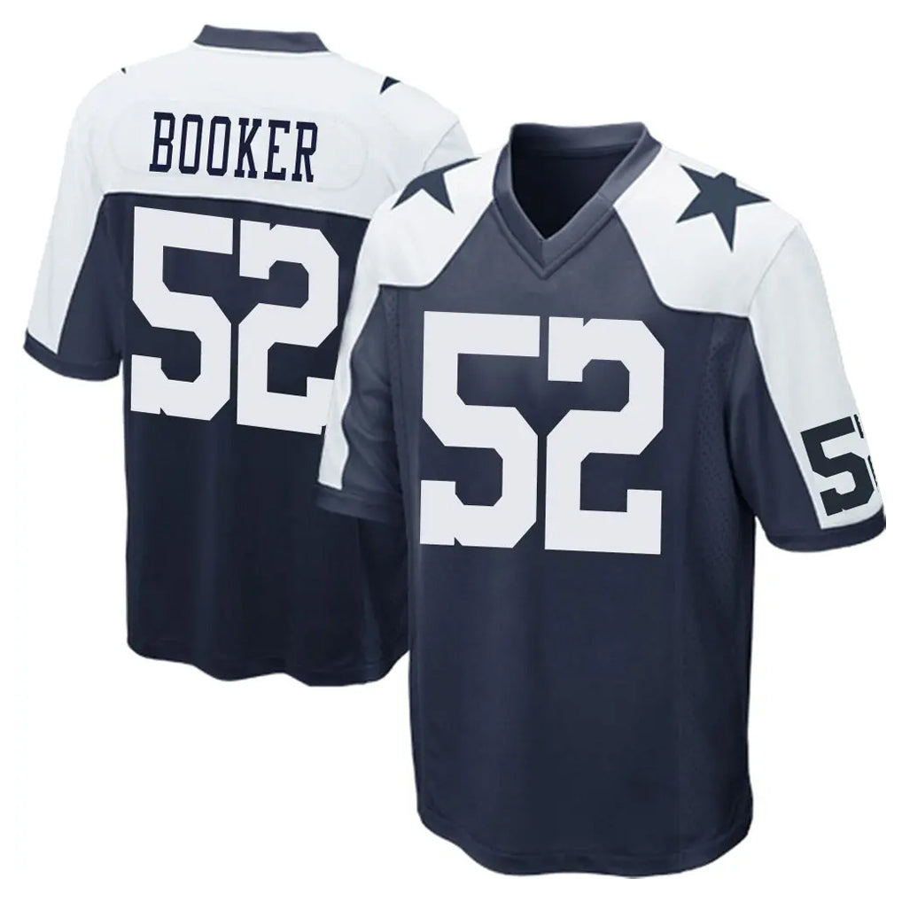 D.Cowboys #52 Tyler Booker Player Navy-White Alternate Home Game BALCE Stitched Jerseys