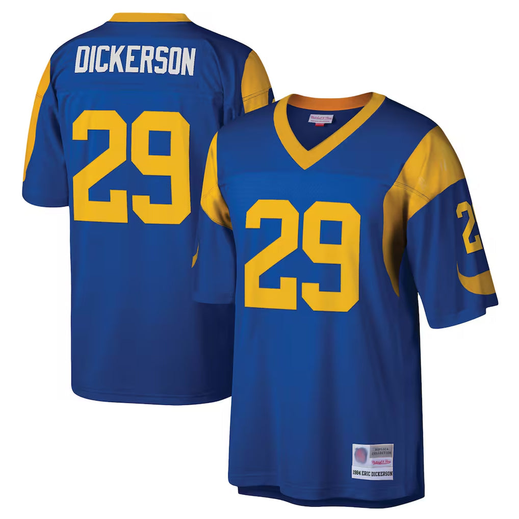 LA.Rams #29 Eric Dickerson Player Royal Mitchell & Ness Legacy Replica BALCE Stitched Jerseys