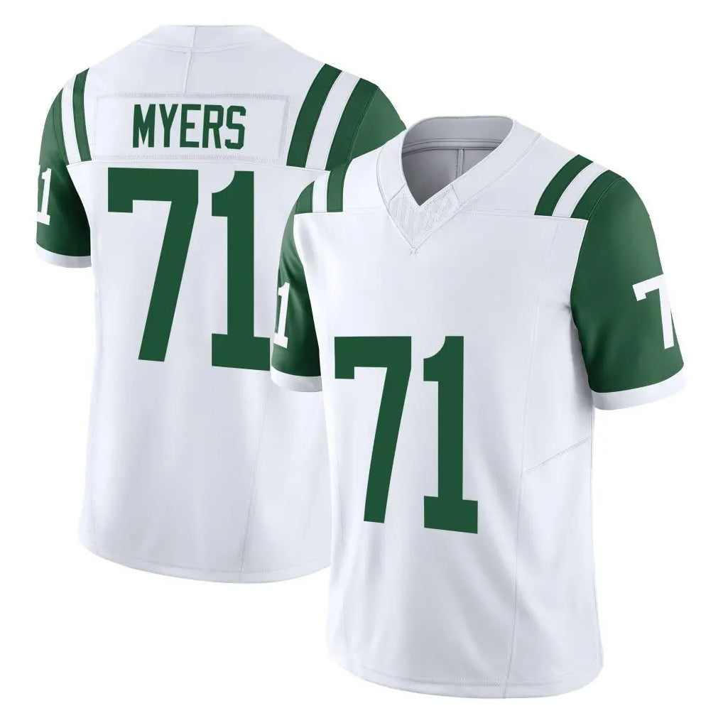 NY.Jets #71 Josh Myers Player White Limited Classic Vapor F.U.S.E. Home Game BALCE Stitched Jerseys