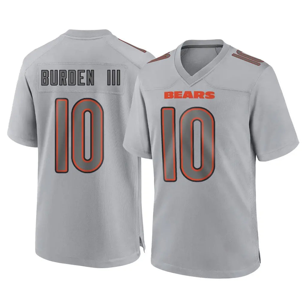 C.Bears #10 Luther Burden III Player Gray Atmosphere Fashion Game BALCE Stitched Jerseys