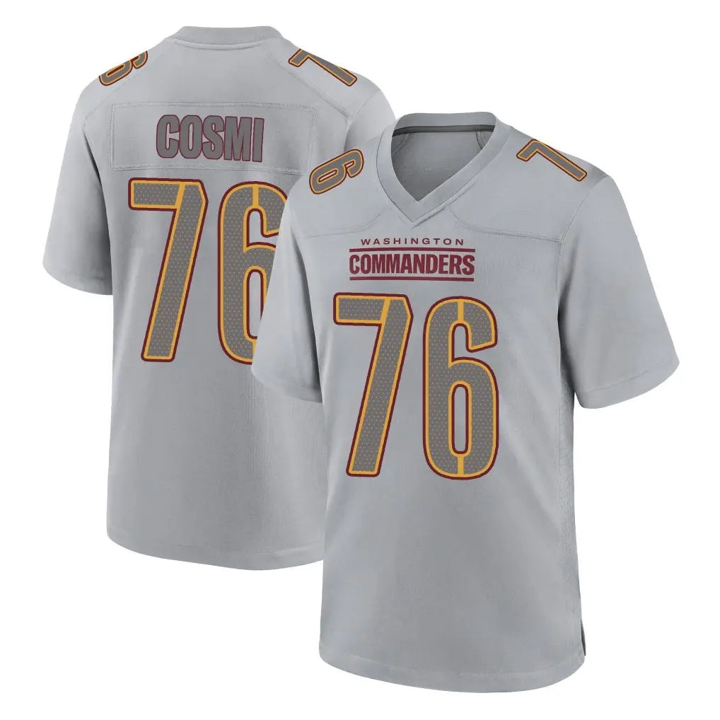 W.Commanders #76 Sam Cosmi Player Gray Atmosphere Fashion Home Game BALCE Stitched Jerseys