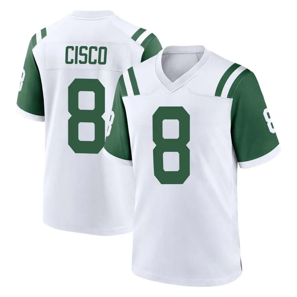 NY.Jets #8 Andre Cisco Player White Classic Home Game BALCE Stitched Jerseys