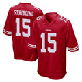 SF.49ers #15 De'Zhaun Stribling Player Red Home Game BALCE Stitched Jerseys