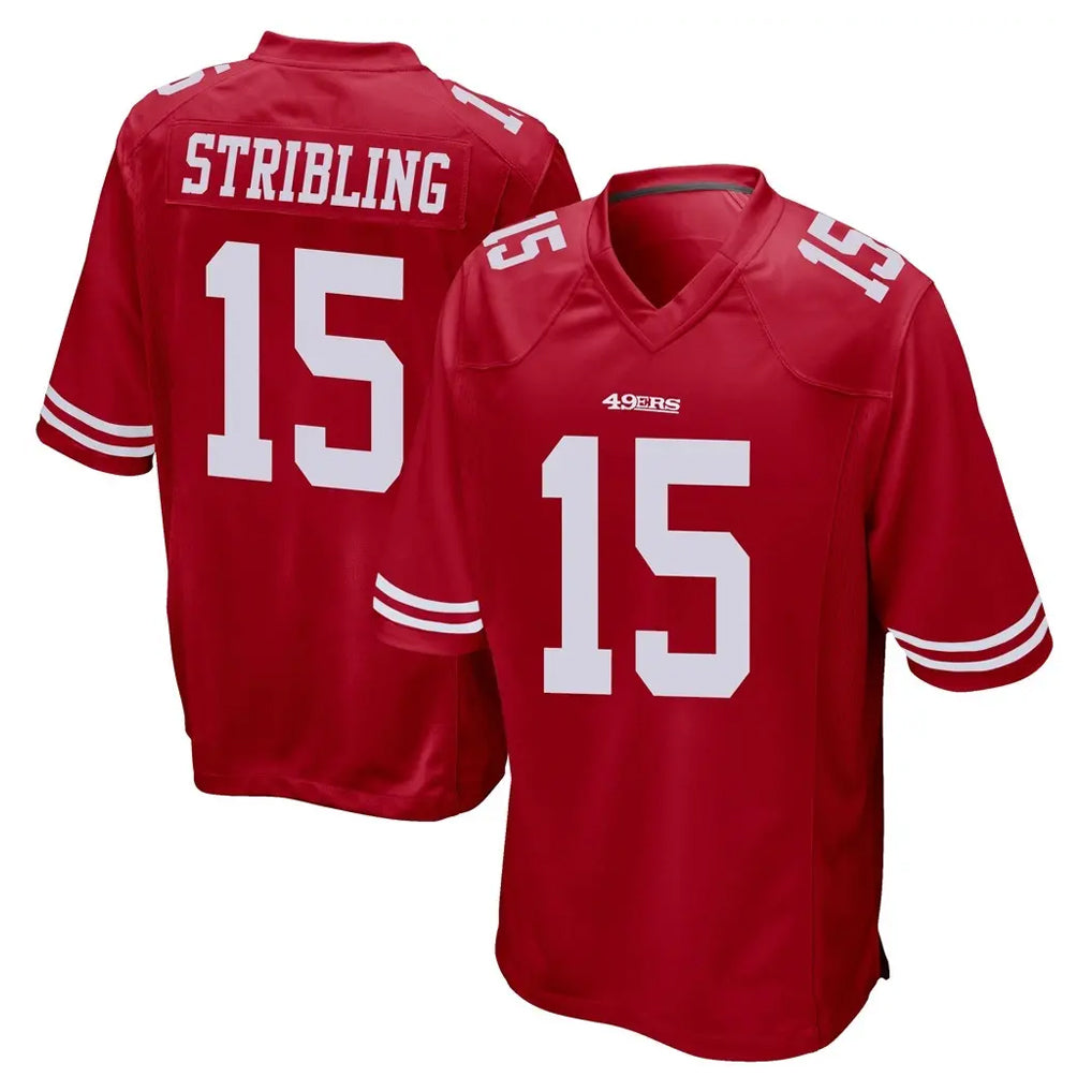 SF.49ers #15 De'Zhaun Stribling Player Red Home Game BALCE Stitched Jerseys