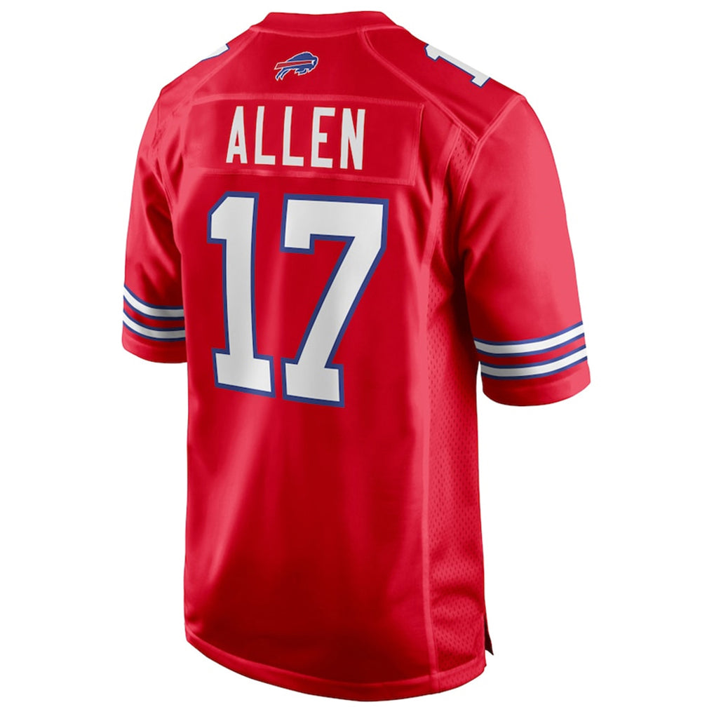 B.Bills #17 Josh Allen Player Red Home Game BALCE Stitched Jerseys