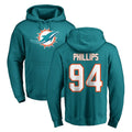 M.Dolphins #94 Jordan Phillips Player Aqua LOGO Pullover Hoodies Limited BALCE Stitched Jerseys