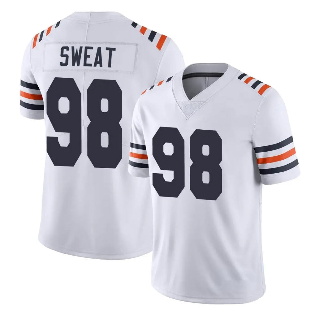 C.Bears #98 Montez Sweat Player White Classic Vapor Limited Home Game BALCE Stitched Jerseys