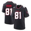 H.Texans #81 Jayden Higgins Player Navy Team Home Game BALCE Stitched Jerseys