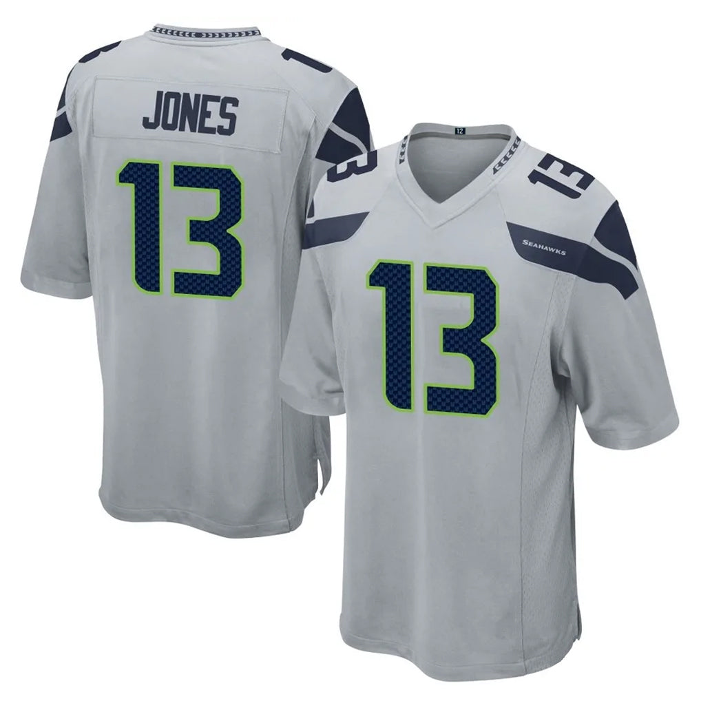 S.Seahawks #13 Ernest Jones IV Player Gray Home Game BALCE Stitched Jerseys