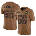 KC.Chiefs #56 George Karlaftis Player Brown Salute To Service Limited BALCE Stitched Jerseys