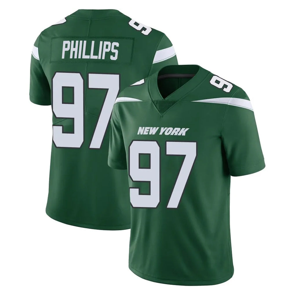 NY.Jets #97 Harrison Phillips Player Green Limited Vapor Home Game BALCE Stitched Jerseys