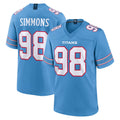 T.Titans #98 Jeffery Simmons Player Light Blue 2026 Game Home BALCE Stitched Jerseys